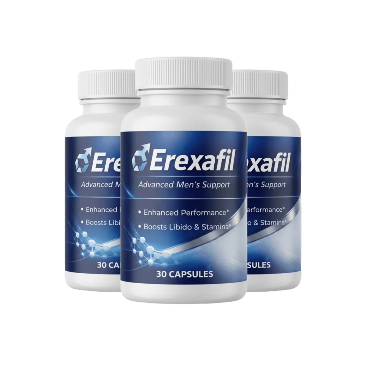 Erexafil Men's Wellness Supplement Bottle (Front Label)